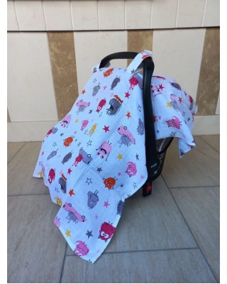 Müslin Puset Örtüsü, %100 Organik Pamuk